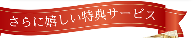 さらに嬉しい特典サービス